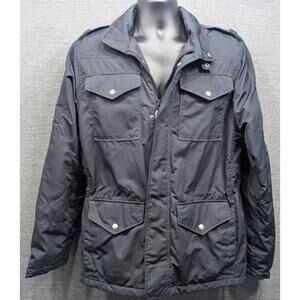 I. SPIEWAK & SONS Womens Jacket - Black, Insulated, Hidden Hood, Winter Coat, M